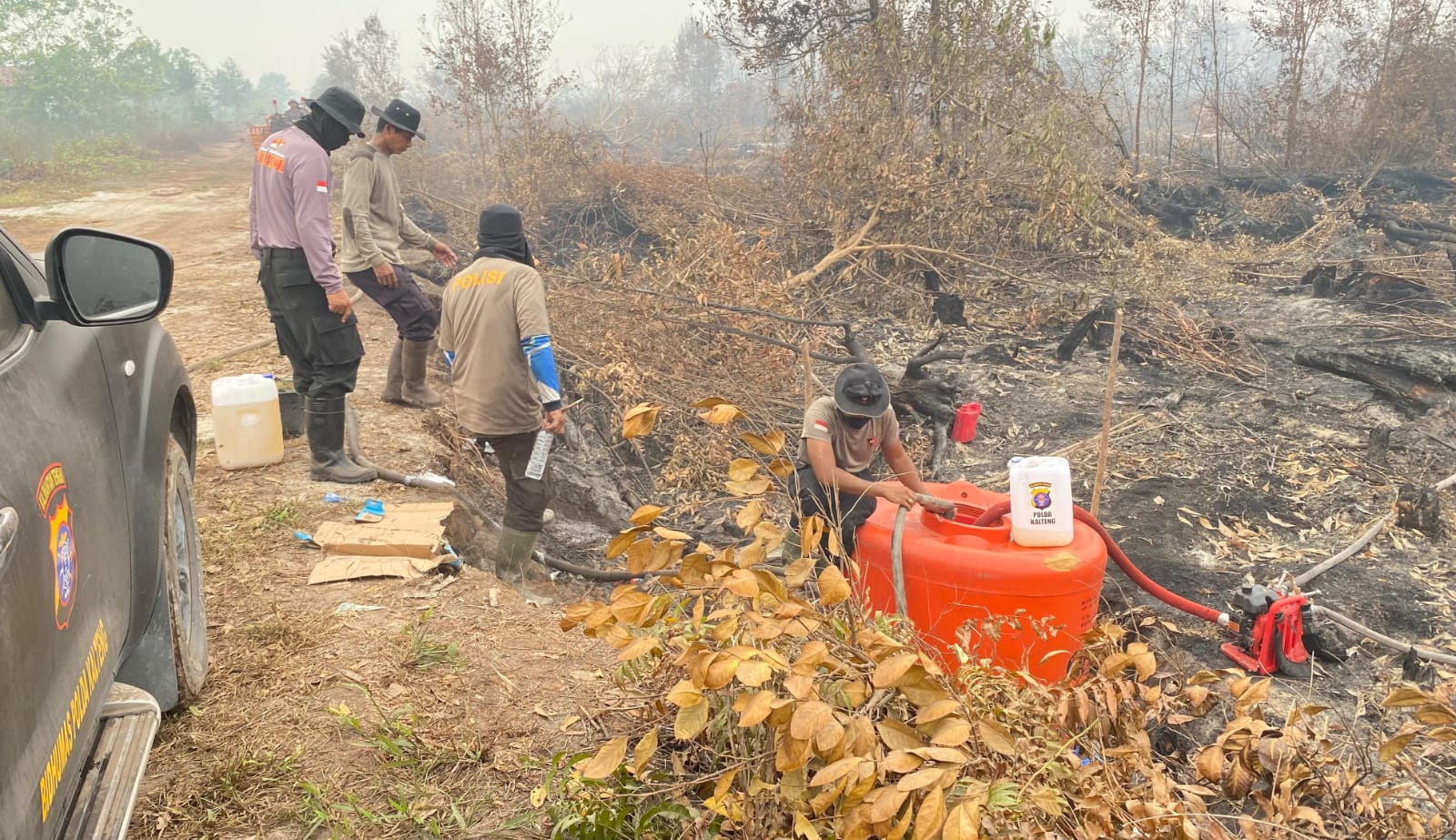 Kapolda Kalteng Turun Langsung Cek Penanganan Karhutla di Tanjung Taruna, Pastikan Berjalan Optimal