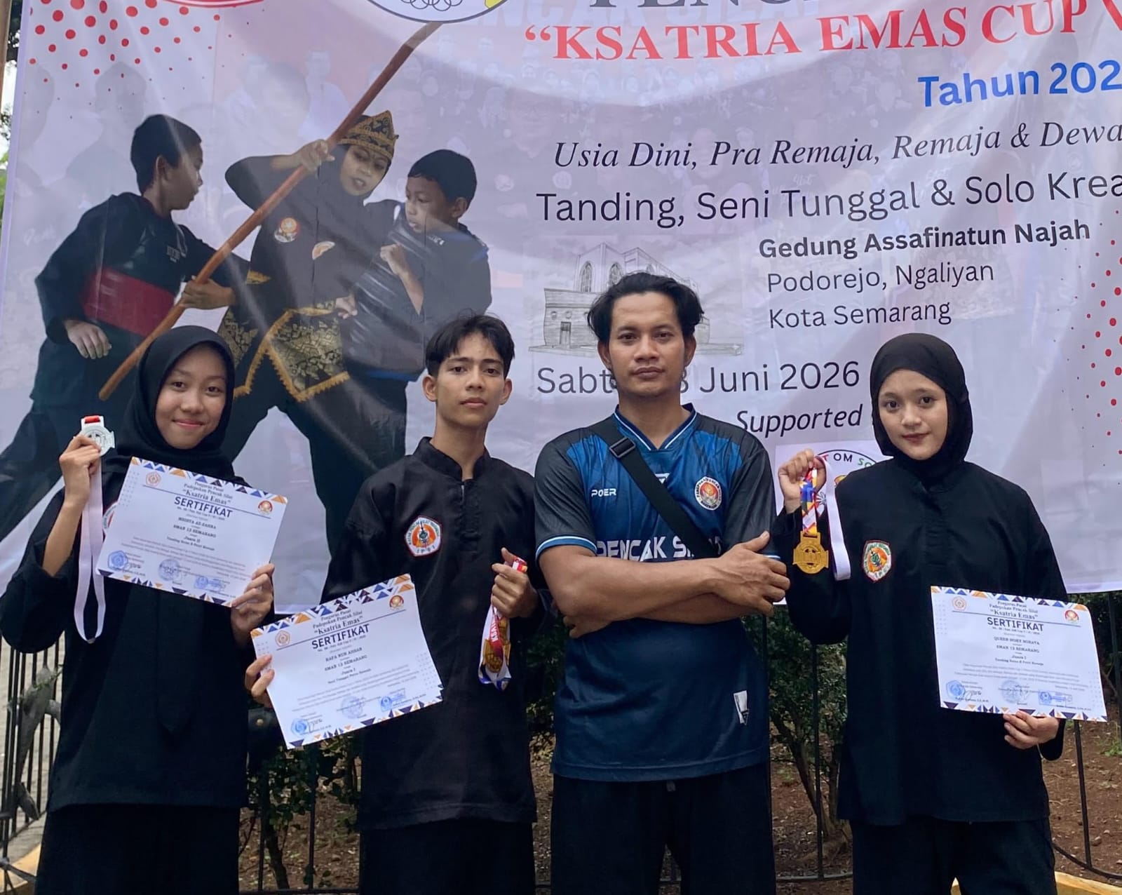SMAN 12 Semarang Borong Medali di Ksatria Emas Cup V, Tiga Pesilat Bawa Pulang Emas dan Perak!