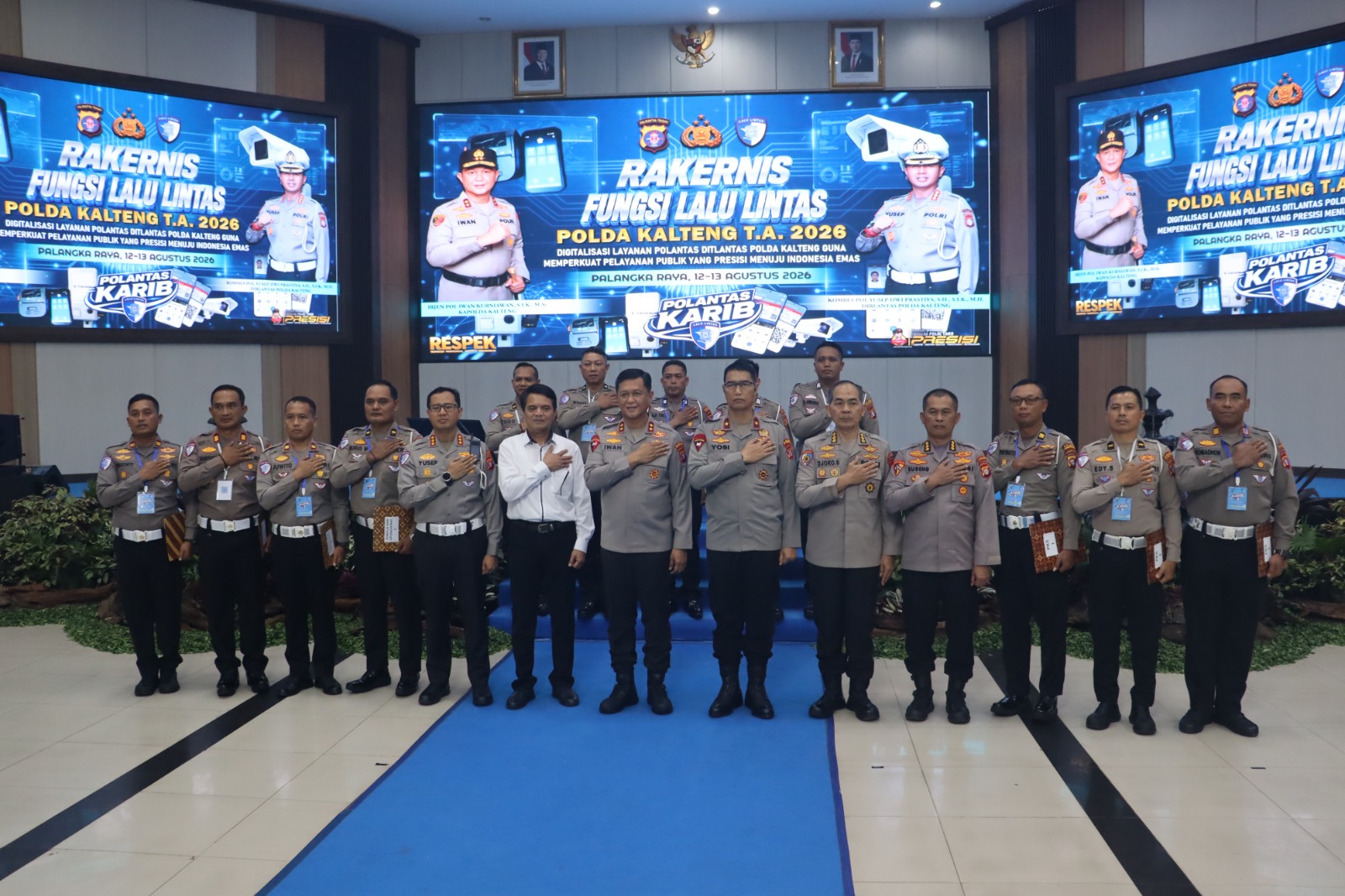 Rapat Kerja Fungsi Teknis Ditlantas Polda Kalteng Tahun 2026: Dorong Digitalisasi Layanan Polisi Men