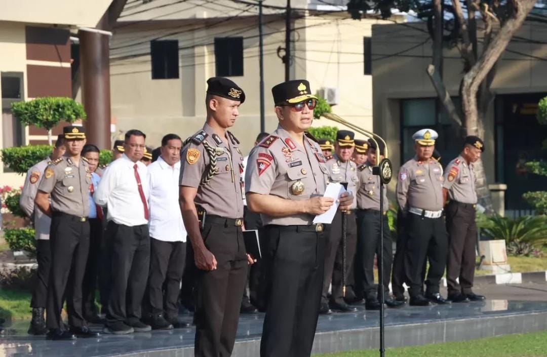 Pimpin Apel Gabungan, Kapolda Gorontalo Tekankan Deteksi Dini dan Kesiapsiagaan Kamtibmas