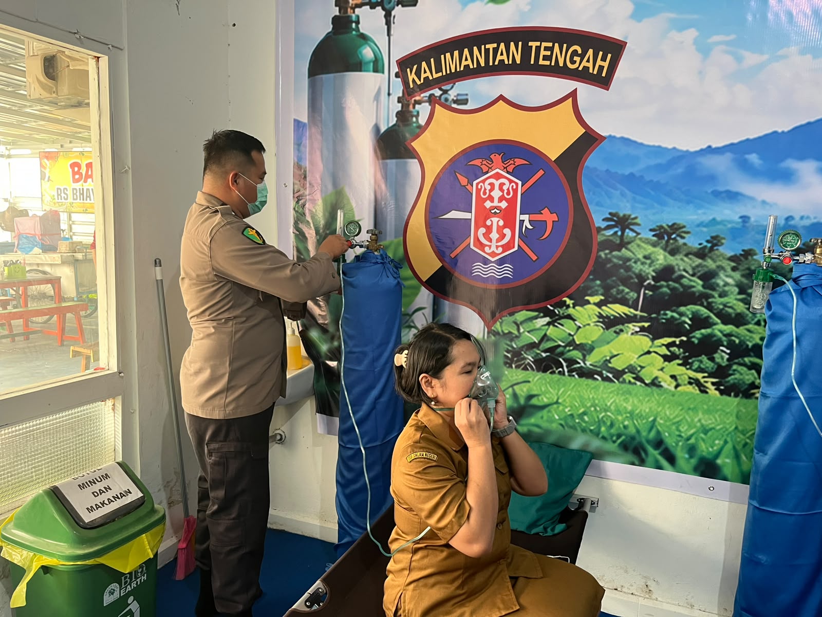 Polda Kalteng Sediakan Rumah Oksigen Gratis untuk Warga Palangka Raya Terdampak Kabut Asap