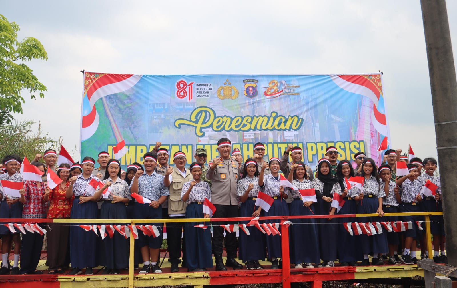 Polda Kalteng Bangun Empat Jembatan Merah Putih Presisi, Perkuat Akses Warga