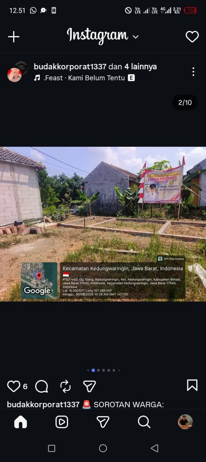 Rencana Bangun Posyandu di Lahan RTH Perumahan GCC 2 Kedungwaringin Disorot Warga, Pertanyakan Legal